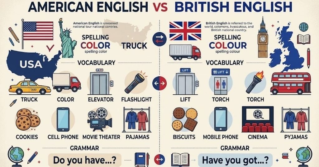 American English vs British English