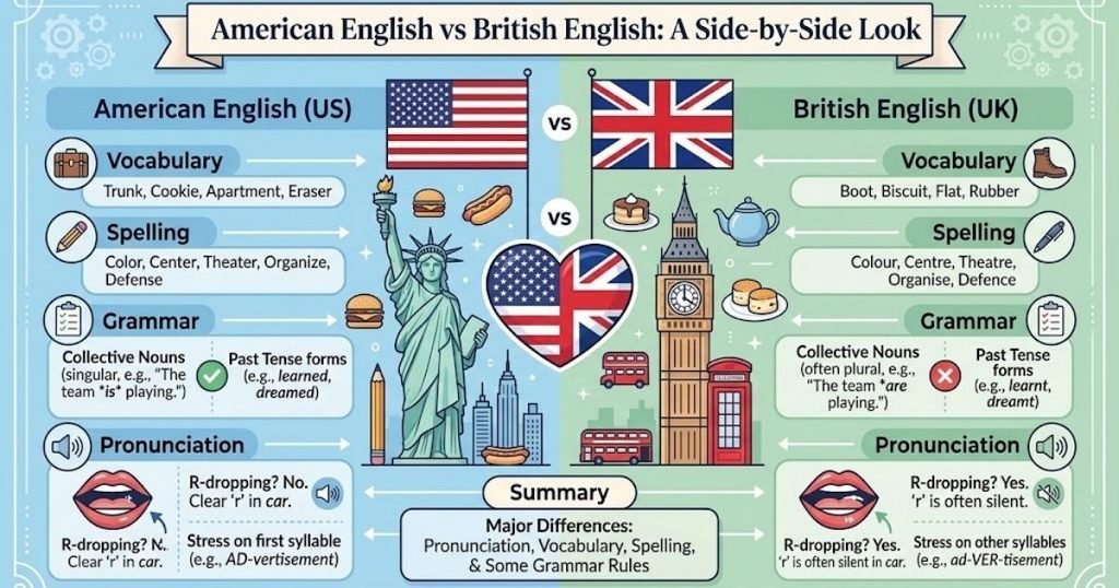 American English vs British English: A Side-by-Side Look