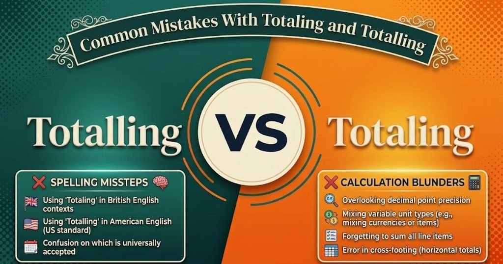 Common Mistakes With Totaling and Totalling