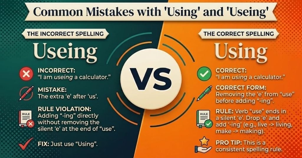 Common Mistakes with "Using" and "Useing"