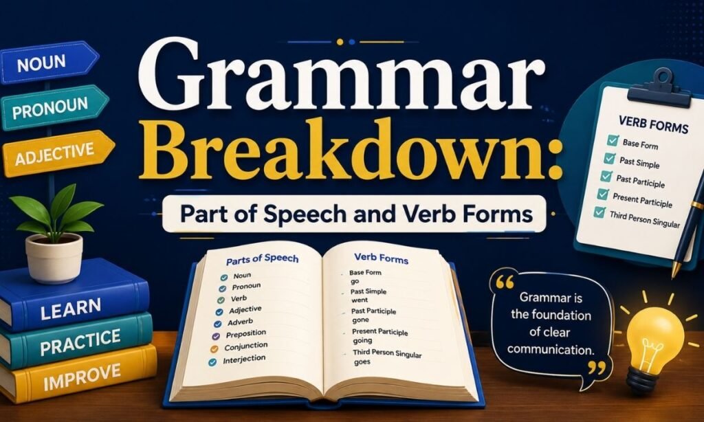 Grammar Breakdown Part of Speech and Verb Forms