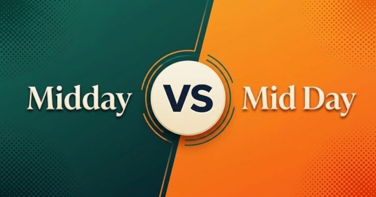 Midday vs Mid Day