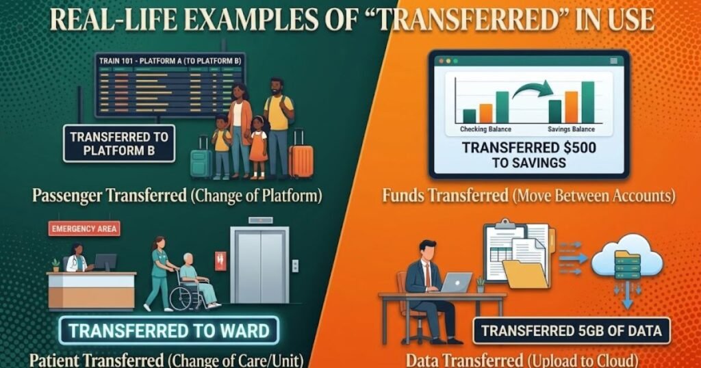 Real Life Examples of "Transferred" in Use