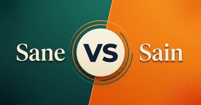 Sane vs Sain