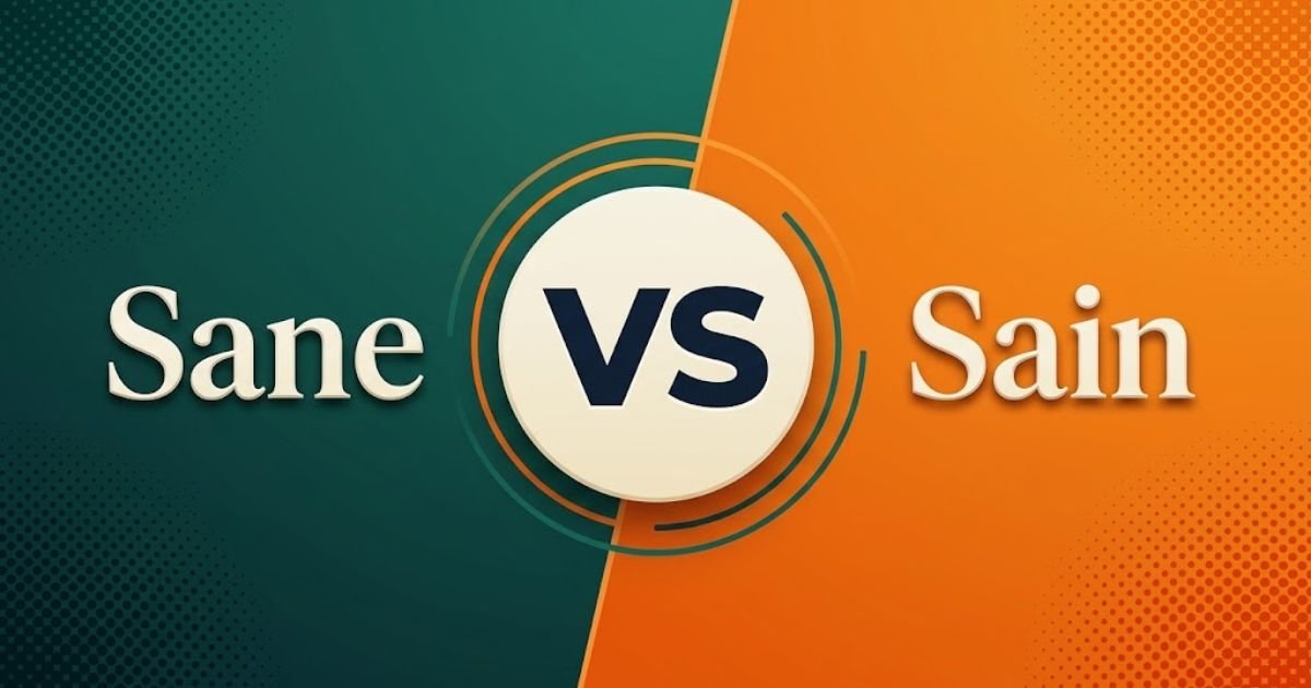 Sane vs Sain