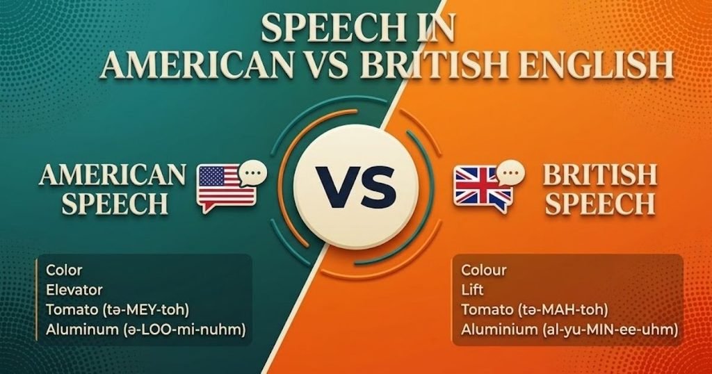 Speech in American vs British English