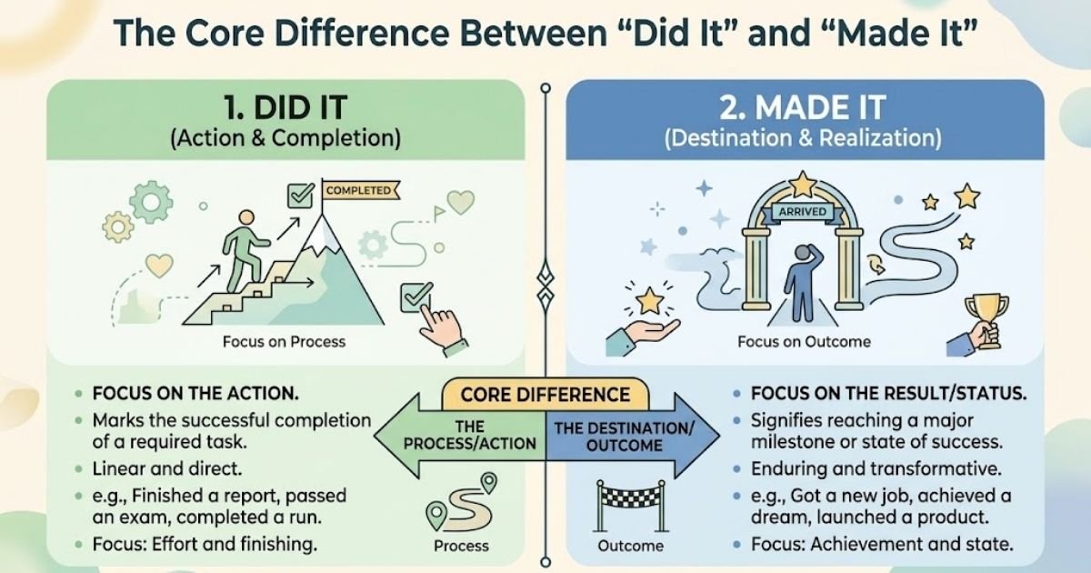 The Core Difference Between "Did It" and "Made It"