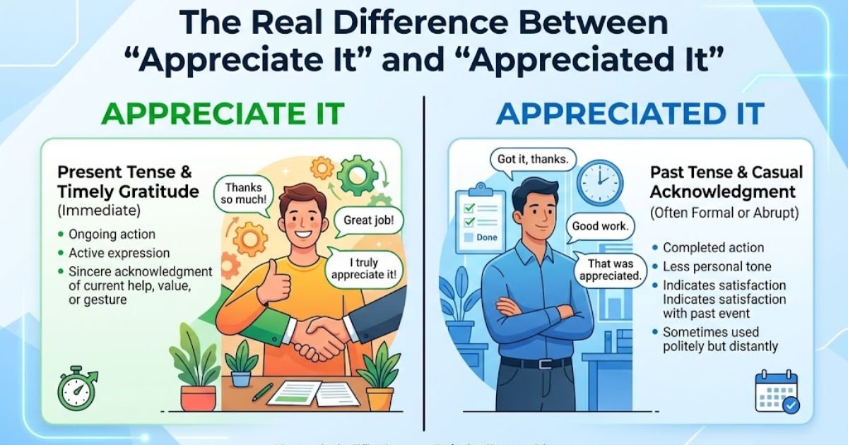 The Real Difference Between "Appreciate It" and "Appreciated It"