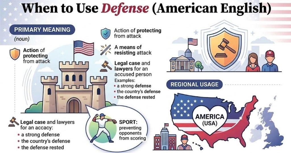 When to Use Defense American English