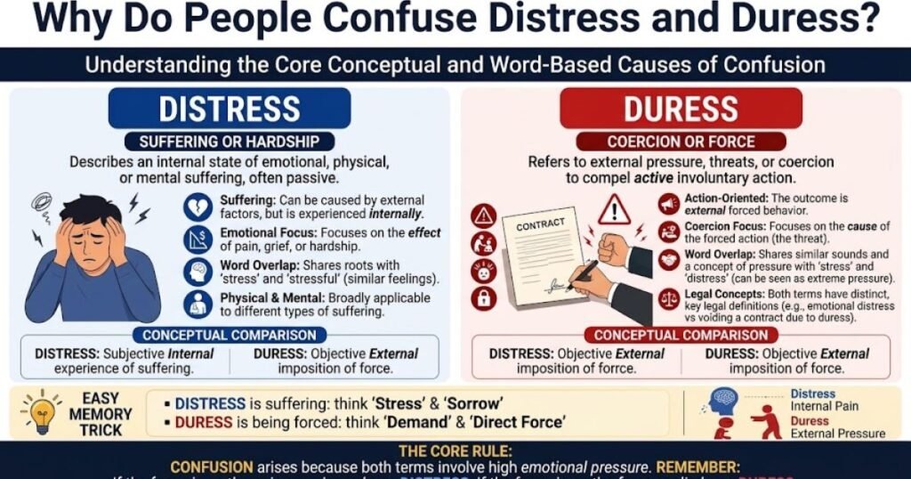 Why Do People Confuse Distress and Duress