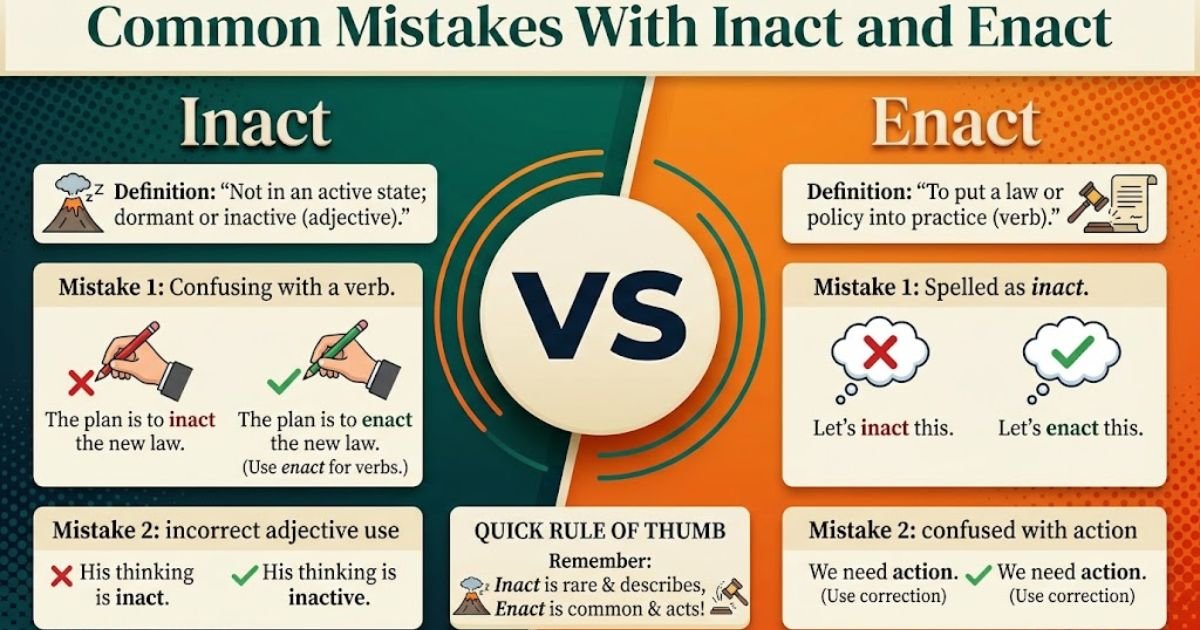 Common Mistakes With Inact and Enact
