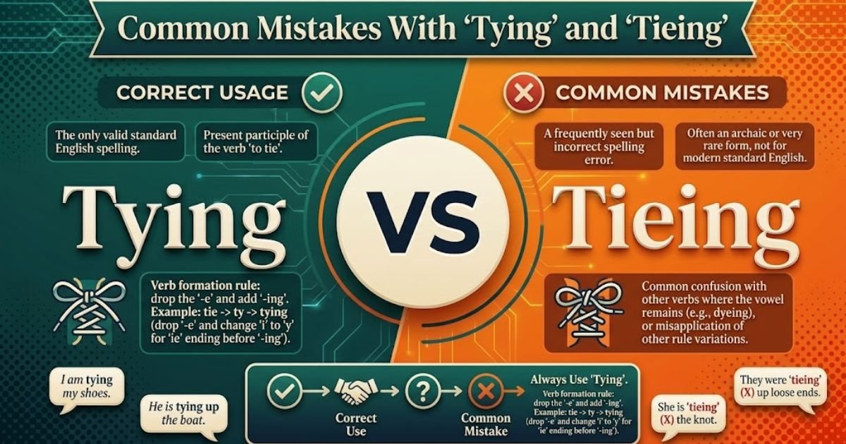 Common Mistakes With "Tying" and "Tieing"