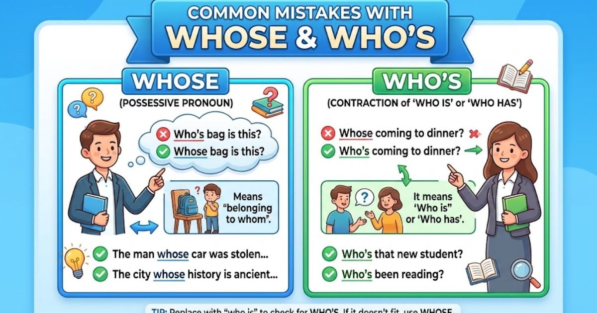 Common Mistakes with Whose and Whos