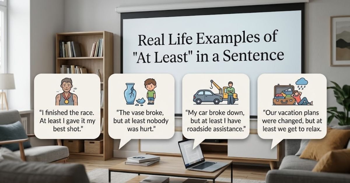 Real Life Examples of "At Least" in a Sentence