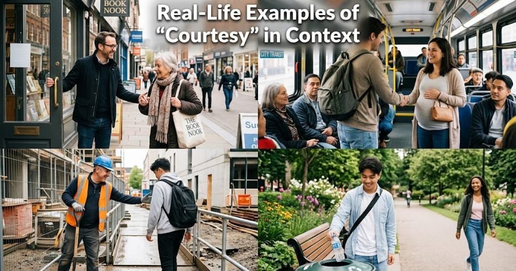 Real-Life Examples of "Courtesy" in Context