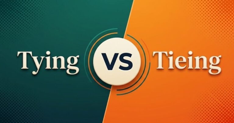 Tying or Tieing