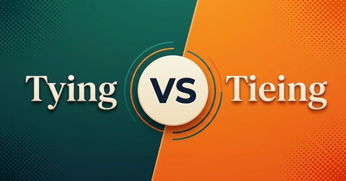 Tying or Tieing