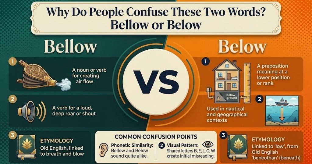Why Do People Confuse These Two Words? Bellow or Below