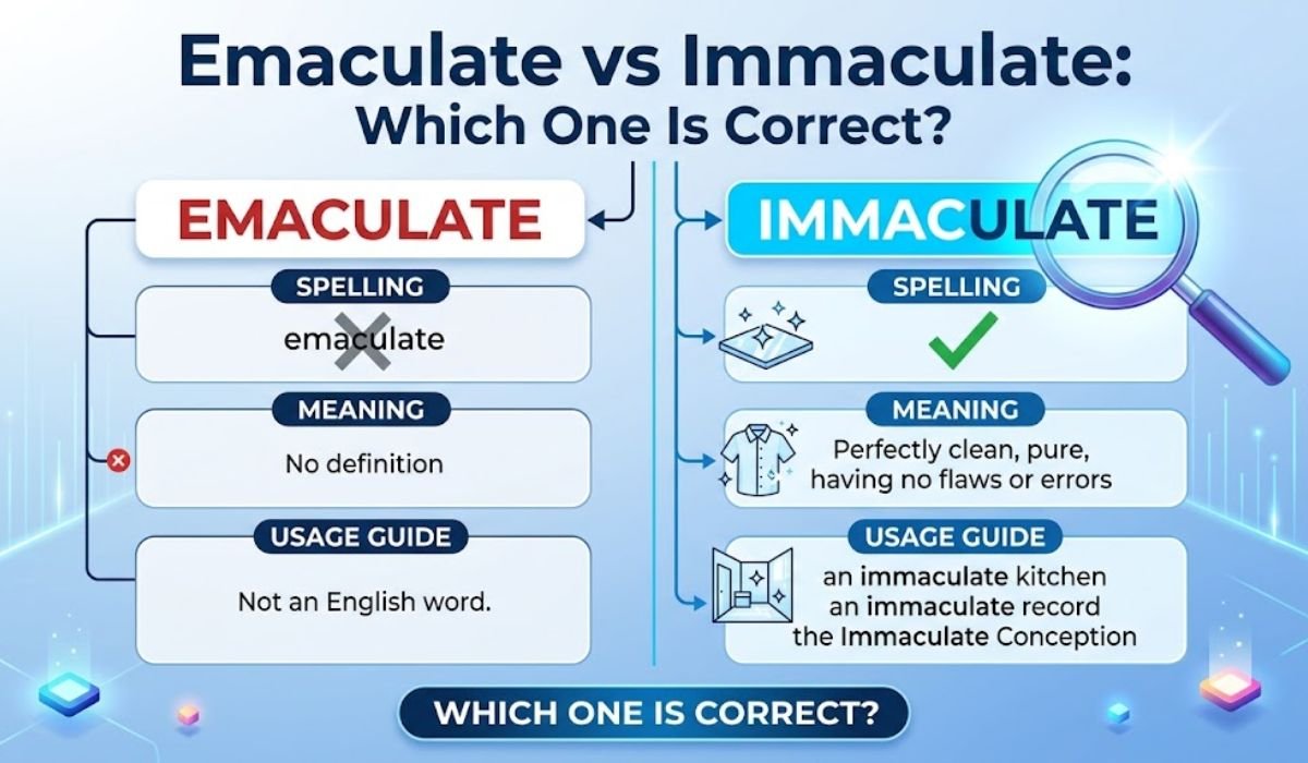 Emaculate vs Immaculate: Which One Is Correct? Meaning, Spelling & Usage Guide
