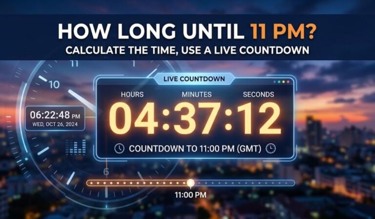 How Long Until 11pm? Calculate the Time, Use a Live Countdown