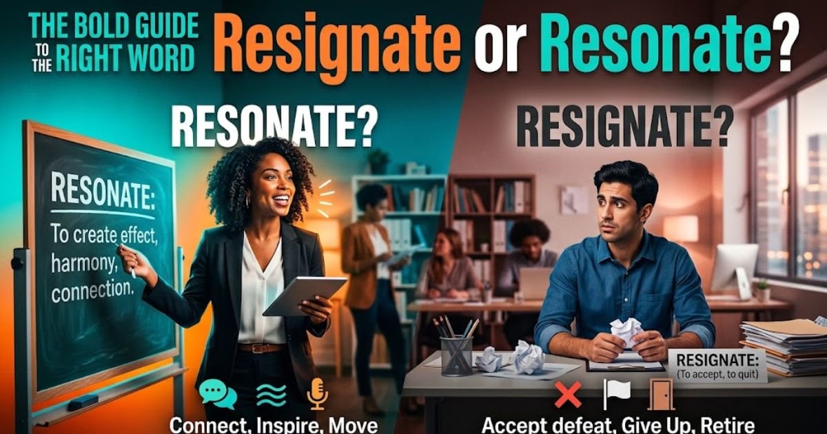 Resignate or Resonate? The Bold Guide to the Right Word