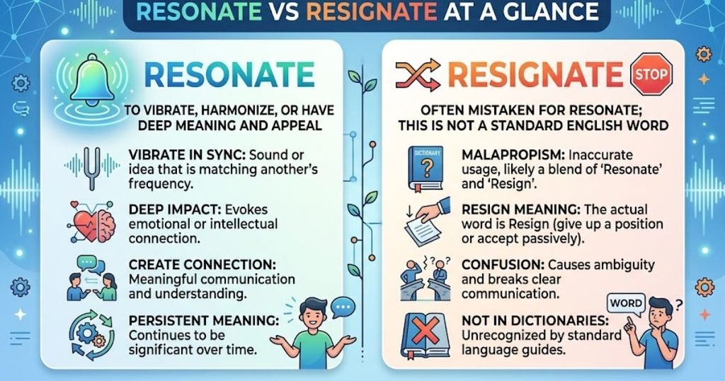 Resonate vs Resignate at a Glance