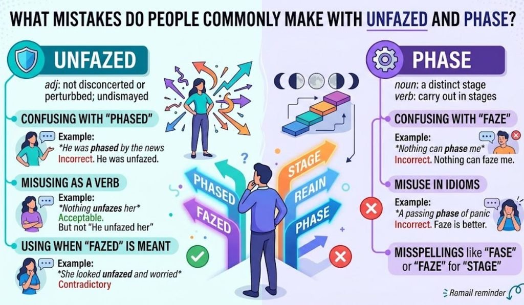 What Mistakes Do People Commonly Make with Unfazed and Phase?