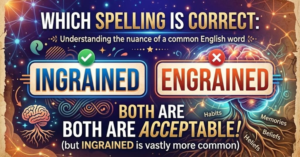 Which Spelling Is Correct: Ingrained or Engrained?